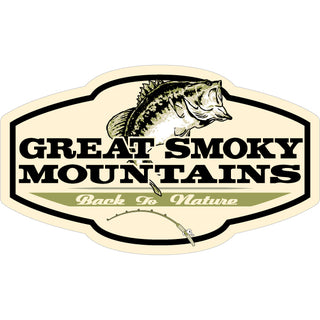 OK4 Great Smoky Mountains Plaque with Bass (00252) Sticker