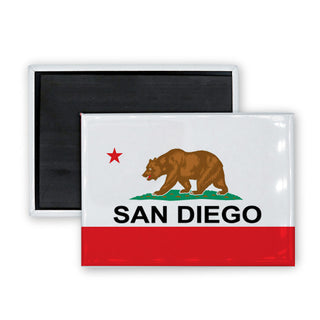 San Diego   California Flag Rectangle Badge Magnet