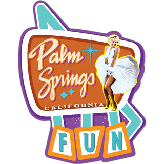 Palm Springs CA Palm Springs Retro Sign Marilyn Monroe Sticker