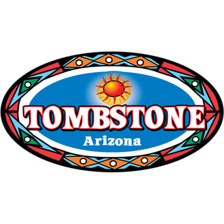 Tombstone  AZ Southwest Graphic Oval Sticker