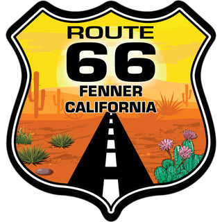 Fenner  California   Desert Road Shield Sticker