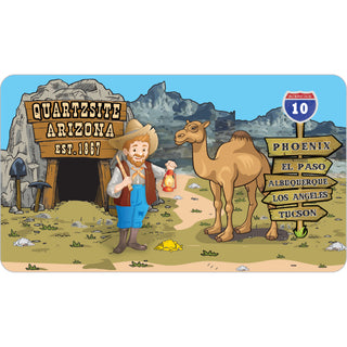 Quartzsite  Arizona   Miner & Camel Sticker