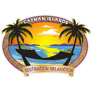 Cayman Islands   Destination Relaxation Hammock Sticker