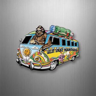 Great smoky mountains Big Foot driving van 3D Magnet