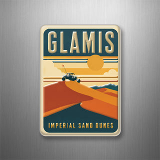 Glamis Imoerial Sand Dunes   Retro Travel Poster 3D Magnet