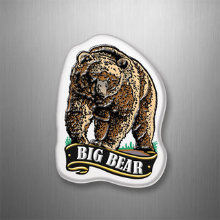 Big Bear Walking Grizzly Bear Plastic Magnet 3D Magnet