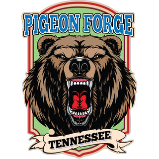 Pigeon Forge   Angry Bear it s time to get wild Sticker