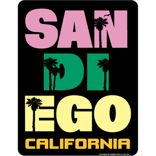 OK4 San Diego SAN DI EGO Vertical Calif Pastel Sticker