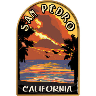 OK4 San Pedro Retro Sunset (00796) Sticker