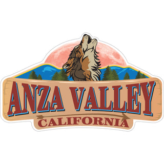 Anza Valley  California Wolf Sign Sticker