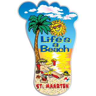 St. Maarten Life's a Beach Foot Sticker