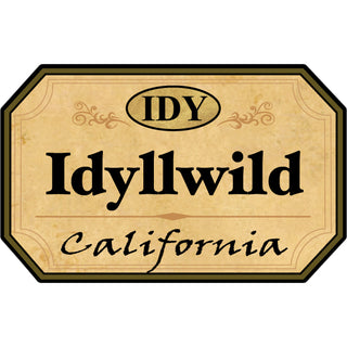 OK4 Idyllwild  CA Brown Cut Corner Sign (00251) Sticker