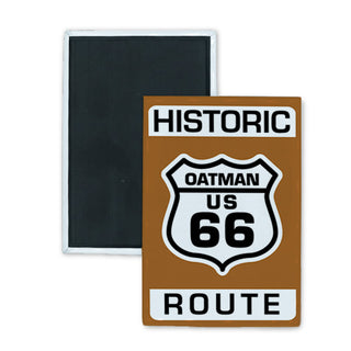 Oatman Route 66   Historic Brown Sign Rectangle Badge Magnet