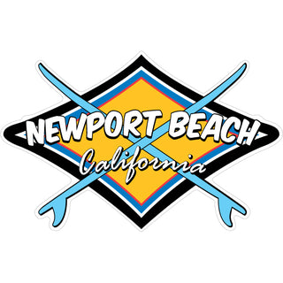 Newport Beach  CA   Diamond Crossing Surfboards Sticker