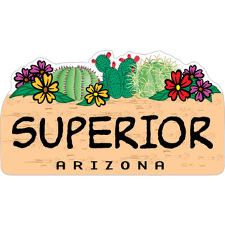 Superior Arizona Triple Cactus Sticker