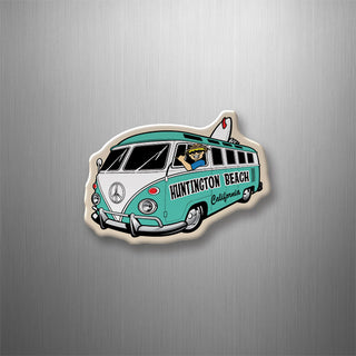 Huntington Beach Corner Bus 3D Magnet