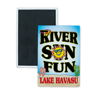 Lake Havasu   River Fun Sun Rectangle Badge Magnet