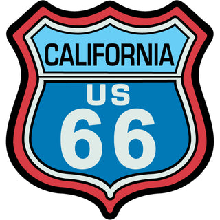 California   Route 66 Color Shield Sticker
