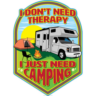 Novelty   Camping Therapy Sticker