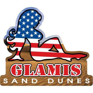 Glamis   Flag Mud Flap Girl Sticker
