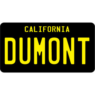 OK4 Dumont California Black License Plate (00905) Sticker