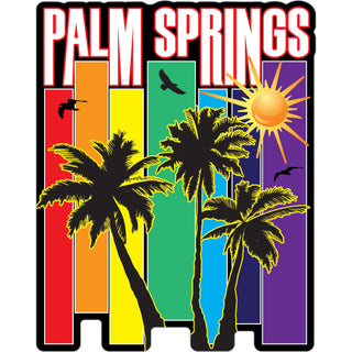 Palm Springs  CA Colorful Bars Sticker
