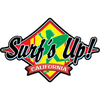 California   Surfs Up Diamond Sticker