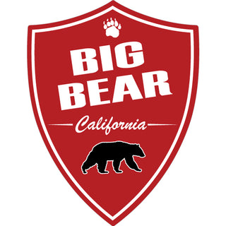 Big Bear Red Shield With Bear Sticker