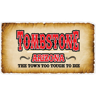 Tombstone  Arizona   Parchment Rectangle Sticker