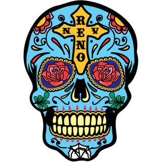 Reno  NV   Blue Sugar Skull Sticker