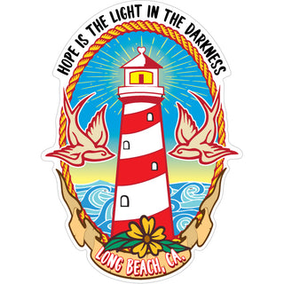 LONG BEACH LIGHTHOUSE HOPE Sticker