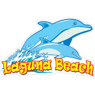 Laguna Beach   Two Dolphins Sticker