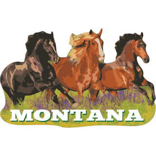 Running Horses   Montana Running Horses Sticker