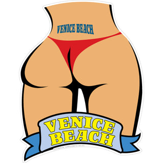 OK4 Venice Beach Female Backside with Thong Bikini Sticker