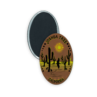 Joshua Tree  California   Copper Desert Oval Vertical Oval Badge Magnet