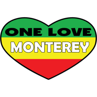 Monterey   One Love Heart Sticker