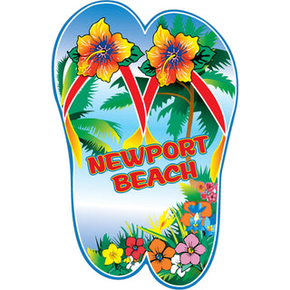 Newport Beach Flip Flops vertical Sticker