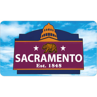 Sacramento Orange Capitol Building with Bear Sticker
