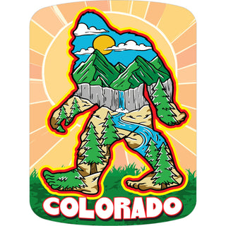Colorado   Big Foot Walking Mountain Scene in Body Sticker