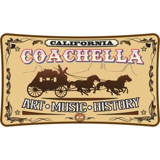 Coachella California   Stagecoach Art Music History Sticker