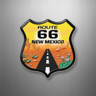 Route 66 Shield Desert Scene 3D Magnet