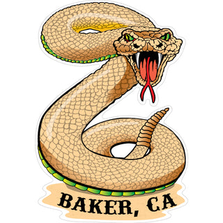Baker  CA Rattlesnake Vertical Sticker