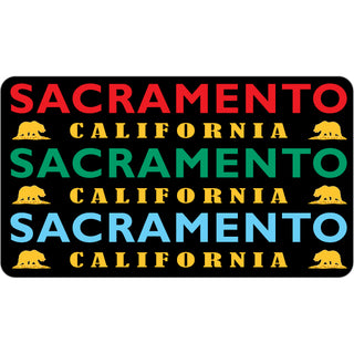 Sacramento  California Stacked Letters Sticker