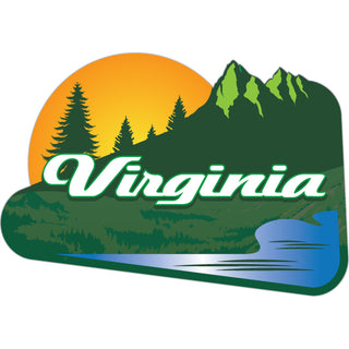 Virginia   Angled Green Mountain Sunset Sticker