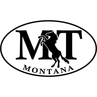 Horse Euro   Montana MT Horse Euro Oval Sticker