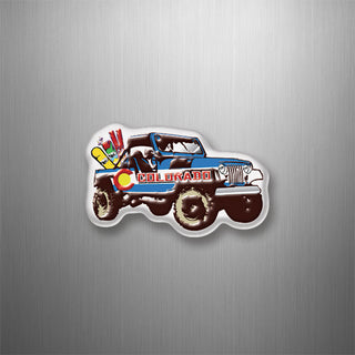 Colorado   Colorado Flag Jeep 3D Magnet
