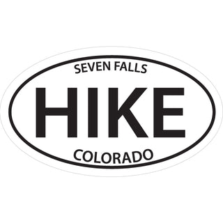 OK3 HIKE Seven Falls Colorado Euro Oval Sticker