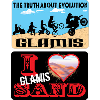 Glamis   Evolution & I Heart Sand Sticker