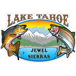 OK4 Lake Tahoe Jewel of the Sierras Id Rather Be Fishing Sticker