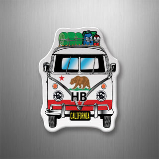 Huntington Beach   Bus Front View 3D Magnet